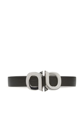 Ferragamo Gancini-buckle leather bracelet - Black