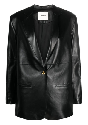 AERON Mercedes leather blazer - Black