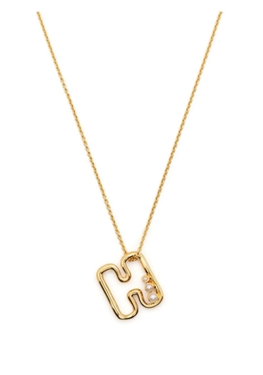 Missoma pearl-embellished initial pendant necklace - Gold