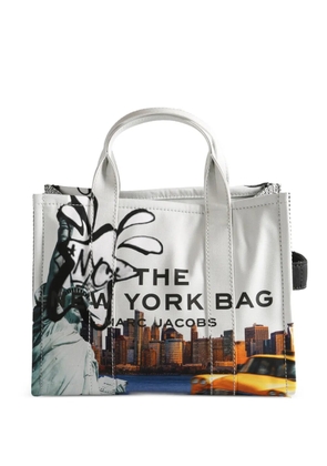 Marc Jacobs graphic print top handle tote bag - White