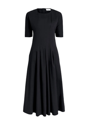 Proenza Schouler White Label Ainsley pleated short-sleeve midi dress - Black