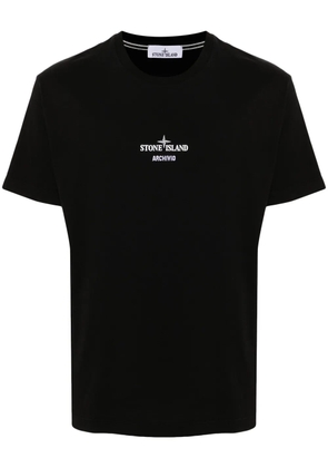 Stone Island logo-print cotton T-shirt - Black