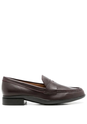 Sarah Chofakian Ignes almond-toe leather loafers - Brown