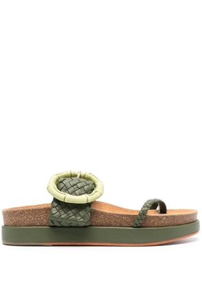 Johanna Ortiz Broadwalk Romance leather slides - Green