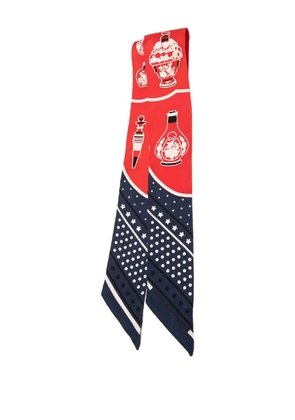 Hermès Pre-Owned 2000-2005 Les Flacons Bandana Silk Twilly Scarf scarves - Red