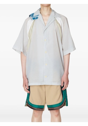 Kolor hooded panelled shirt - Grey