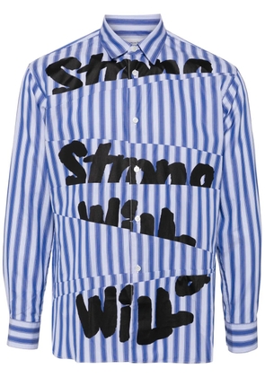 Comme Des Garçons Shirt Strong Will printed shirt - Blue