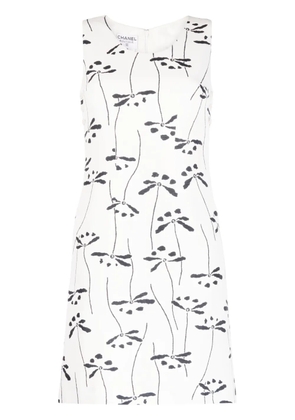 CHANEL Pre-Owned 1998 floral-print sleeveless dress - White