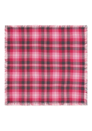 BOMPARD checked fringed scarf - Red