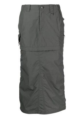 Goen.J detachable-panel cargo skirt - Grey