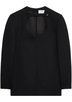 Courrèges cut-out virgin-wool minidress - Black