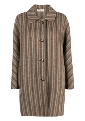 A.N.G.E.L.O. Vintage Cult 1960s striped wool midi coat - Brown