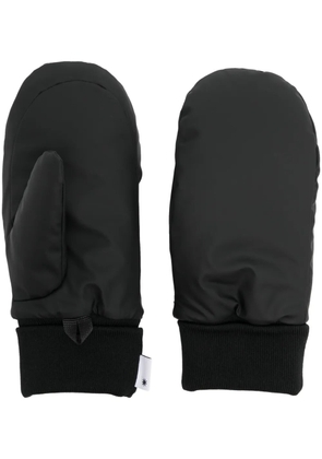 Rains logo-tag padded mittens - Black