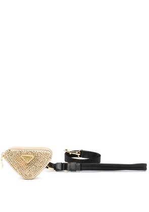 Prada crystal-embellishment dog lead - Neutrals