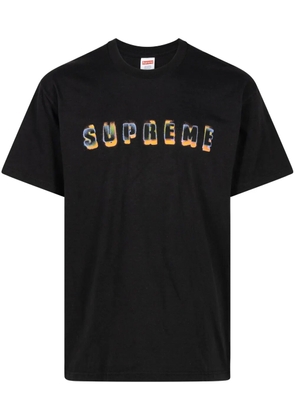 Supreme Stencil logo-print cotton T-shirt - Black