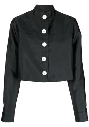 Lee Mathews Penny cropped shirt jacket - Black