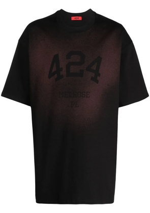 424 logo-print faded cotton T-shirt - Black