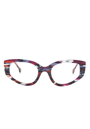 L.A. EYEWORKS Rooster cat-eye frame glasses - Red
