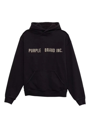 Purple Brand Artifact diamond-pattern hoodie - Black