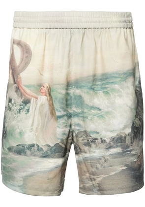 Represent Higher Truth printed shorts - Yellow