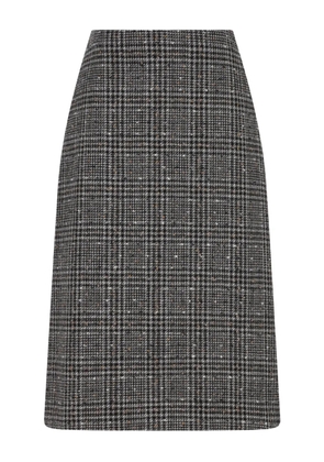 FENDI checked tweed skirt - Grey