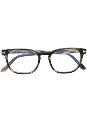 TOM FORD Eyewear Dark Havana square-frame glasses - Grey