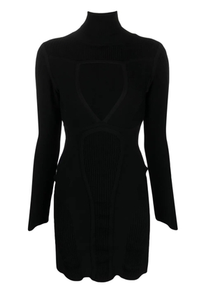 ALESSANDRO VIGILANTE roll-neck cut-out minidress - Black