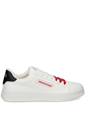 Armani Exchange double-coloured laces sneakers - White