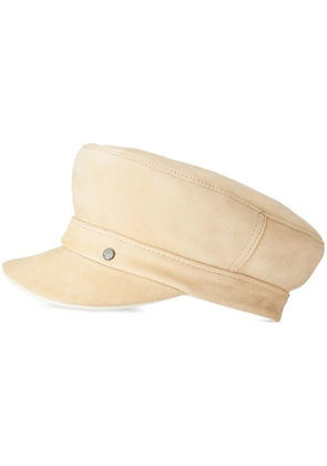 Maison Michel New Abby reversible leather cap - Neutrals
