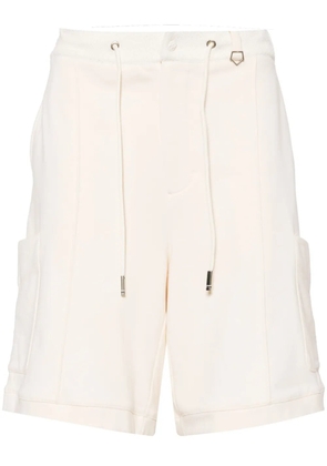 ZZERO BY SONGZIO patchwork drawstring shorts - Neutrals