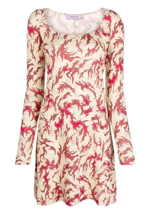 Maccapani graphic-print jersey minidress - Red