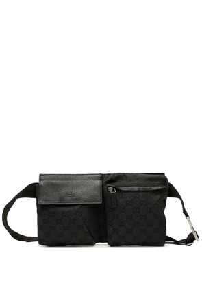 Gucci Pre-Owned 2000-2015 GG Canvas Double Pocket belt bag - Black