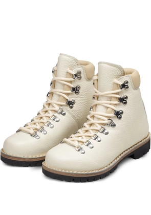 SENTIER Nora leather lace-up boots - White