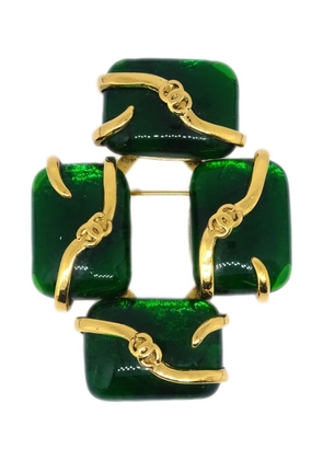 CHANEL Pre-Owned 1994 Gripoix brooch pin - Gold