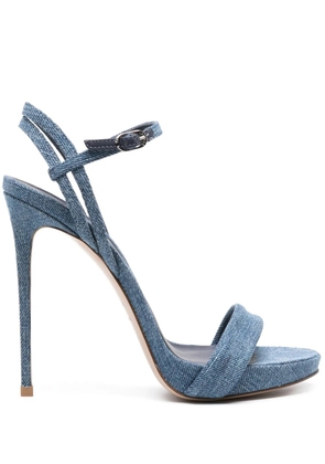 Le Silla Gwen 120mm denim sandals - Blue