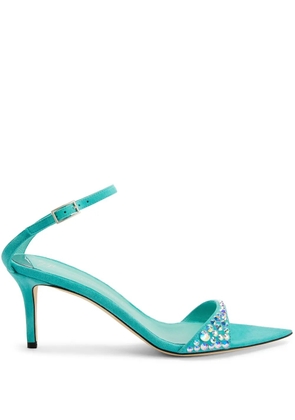 Giuseppe Zanotti Intriigo Queen 70mm crystal-embellished sandals - Blue