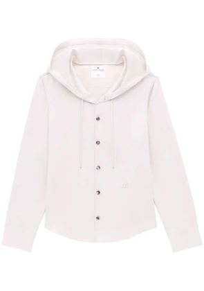 Courrèges AC logo-appliqué hooded jacket - Neutrals