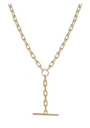 Zoë Chicco 14K GOLD MEDIUM SQUARE OVAL LINK FAUX TOGGLE LARIAT NECKLACE