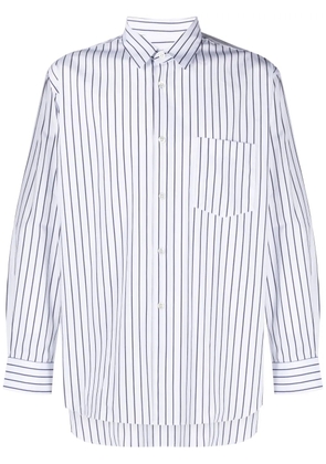 Comme Des Garçons Shirt striped long-sleeve cotton shirt - White