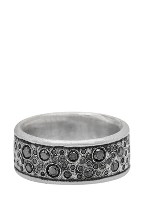 John Varvatos Stardust black-diamonds ring - Silver