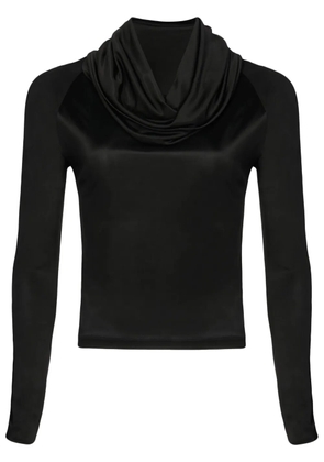 RTA long-sleeve hooded jersey top - Black