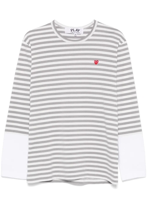 Comme Des Garçons Play Mini Heart-patch T-shirt - Grey
