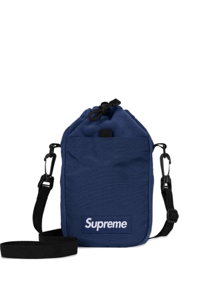 Supreme logo-patch shoulder bag - Blue
