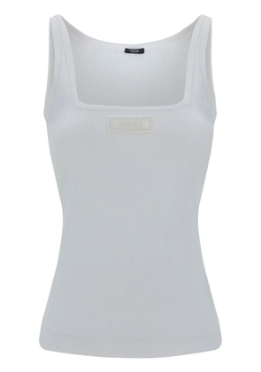 Versace 90s Logo ribbed tank top - White