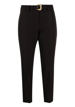 Versace Jeans Couture belted cropped trousers - Black