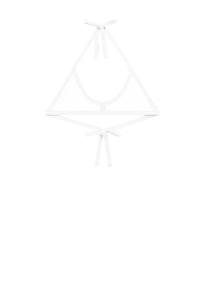 Courrèges contrasting-trim bralette - White