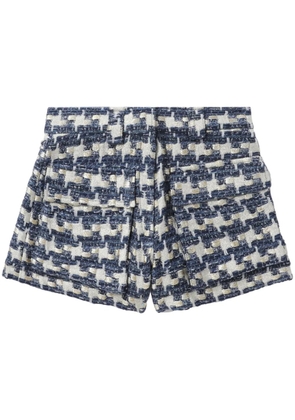 IRO Tyana Lurex Tweed mini shorts - Blue