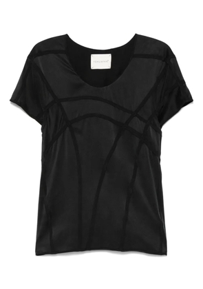YEHUAFAN silk T-shirt - Black