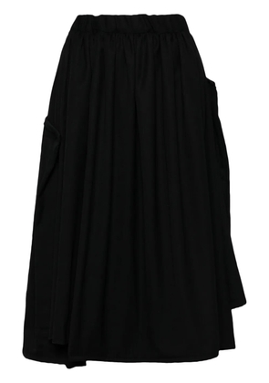 Comme Des Garçons asymmetric design wool skirt - Black