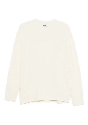 Grifoni V-neck jumper - White